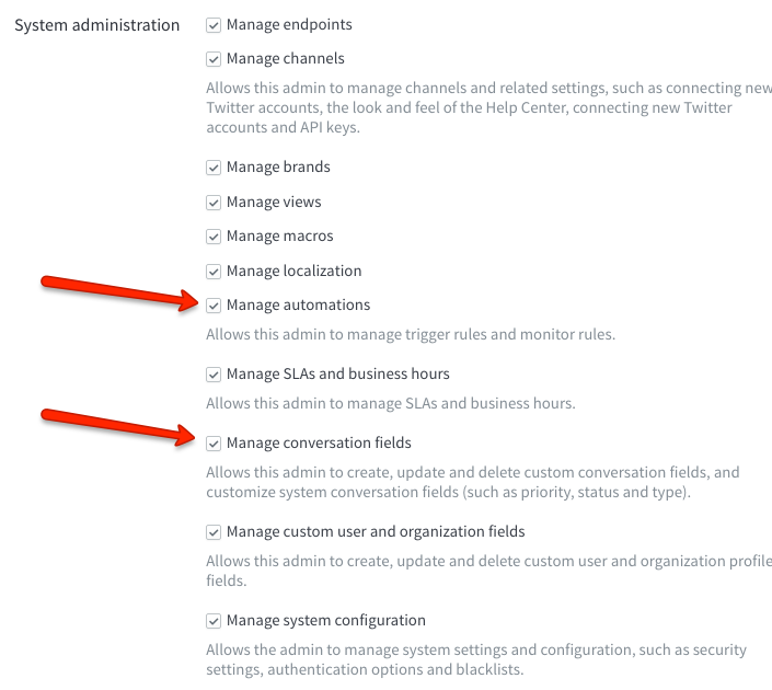 example of custom user role permissions